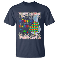 Autism Awareness T Shirt What Makes You Different Is What Makes You Beautiful Autistic Elephant Mom - Wonder Print Shop