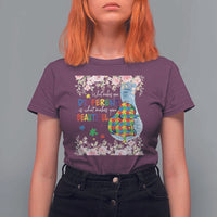 Autism Awareness T Shirt For Women What Makes You Different Is What Makes You Beautiful Autistic Elephant Mom - Wonder Print Shop