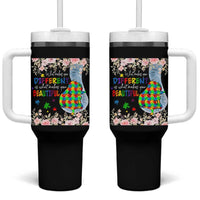 Autism Awareness Tumbler With Handle What Makes You Different Is What Makes You Beautiful Autistic Elephant Mom
