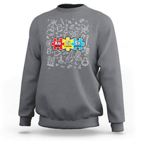 Autism Awareness Puzzle Periodic Table Autistic Sweatshirt - Wonder Print Shop