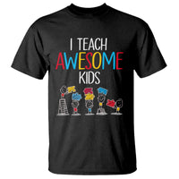 Autism Awareness T Shirt I Teach Awesome Kids Funny Puzzle Special Education Teacher - Wonder Print Shop