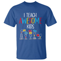 Autism Awareness T Shirt I Teach Awesome Kids Funny Puzzle Special Education Teacher - Wonder Print Shop
