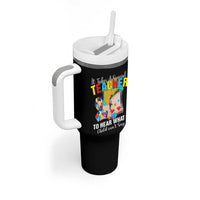 Autism Awareness Tumbler With Handle It Takes A Special Teacher To Hear What A Child Can't Say