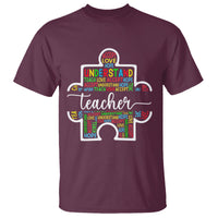 Autism Awareness T Shirt Special Teacher Teach Accept Understand Love - Wonder Print Shop