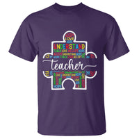 Autism Awareness T Shirt Special Teacher Teach Accept Understand Love - Wonder Print Shop