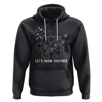 Autism Awareness Hoodie Let's Grow Together Puzzle Tree - Wonder Print Shop