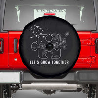 Autism Awareness Spare Tire Cover Let's Grow Together Puzzle Tree