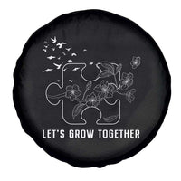 Autism Awareness Spare Tire Cover Let's Grow Together Puzzle Tree