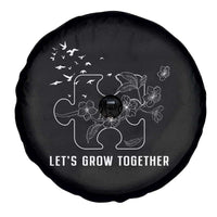 Autism Awareness Spare Tire Cover Let's Grow Together Puzzle Tree