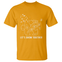Autism Awareness T Shirt Let's Grow Together Puzzle Tree - Wonder Print Shop