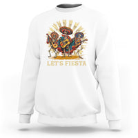 Cinco De Mayo Sweatshirt Let's Fiesta Skeleton Dancing Mexican Party - Wonder Print Shop