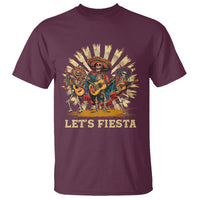 Cinco De Mayo T Shirt Let's Fiesta Skeleton Dancing Mexican Party - Wonder Print Shop