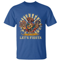 Cinco De Mayo T Shirt Let's Fiesta Skeleton Dancing Mexican Party - Wonder Print Shop