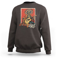 Cinco De Mayo Sweatshirt Mariachi Skeleton Playing Guitar Mexican Party - Wonder Print Shop