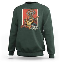 Cinco De Mayo Sweatshirt Mariachi Skeleton Playing Guitar Mexican Party - Wonder Print Shop