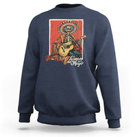 Cinco De Mayo Sweatshirt Mariachi Skeleton Playing Guitar Mexican Party - Wonder Print Shop