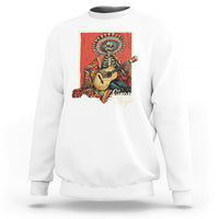Cinco De Mayo Sweatshirt Mariachi Skeleton Playing Guitar Mexican Party - Wonder Print Shop