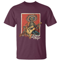 Cinco De Mayo T Shirt Mariachi Skeleton Playing Guitar Mexican Party - Wonder Print Shop