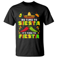 Cinco De Mayo T Shirt No Time To Siesta It's Time To Fiesta Mexican Party - Wonder Print Shop