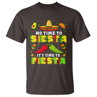 Cinco De Mayo T Shirt No Time To Siesta It's Time To Fiesta Mexican Party - Wonder Print Shop