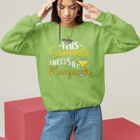 Cinco De Mayo Sweatshirt This Senorita Needs A Margarita Funny Drinking - Wonder Print Shop