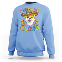 Cinco De Mayo Dog Lover Sweatshirt Corgo Corgi Mexican Sombrero Maracas - Wonder Print Shop