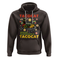 Funny Taco Cat Lover Hoodie Tacocat Spelled Backwards Tacos And Mexican Cats - Wonder Print Shop