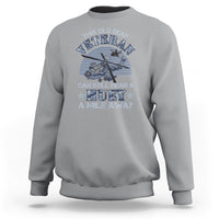Helicopter Pilot Veteran Sweatshirt This Old Deaf Veteran Can Still Hear A Huey A Mile Away - Wonder Print Shop