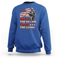Veteran Sweatshirt Honor The Fallen Thank The Living Memorial Day - Wonder Print Shop
