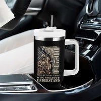 Army Forces Retirement DD-214 Tumbler With Handle It's A Veteran Thing You Wouldn't Understand