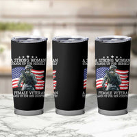 Female Veteran Tumbler Cup Stands Up For Her Country A Strong Woman