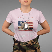 Female Veteran T Shirt Not Any Less Dangerous Just Beacause No Longer Wear Our Uniform - Wonder Print Shop