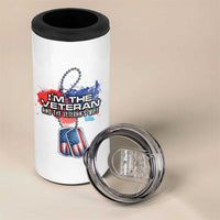 Female Veteran 4 in 1 Can Cooler Tumbler I'm The Veteran and The Veteran's Wife