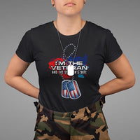 Female Veteran T Shirt I'm The Veteran and The Veteran's Wife - Wonder Print Shop