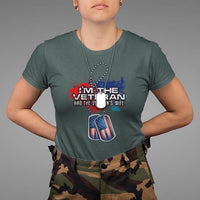 Female Veteran T Shirt I'm The Veteran and The Veteran's Wife - Wonder Print Shop
