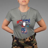 Female Veteran T Shirt I'm The Veteran and The Veteran's Wife - Wonder Print Shop