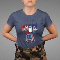Female Veteran T Shirt I'm The Veteran and The Veteran's Wife - Wonder Print Shop