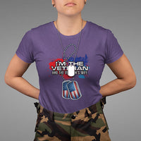 Female Veteran T Shirt I'm The Veteran and The Veteran's Wife - Wonder Print Shop