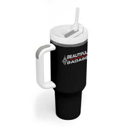 Beautiful Badass Strong Women Female Military Tumbler With Handle