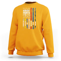 Nobody Fights Alone America Flag First Responder Sweatshirt - Wonder Print Shop