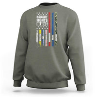Nobody Fights Alone America Flag First Responder Sweatshirt - Wonder Print Shop