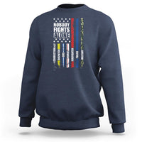 Nobody Fights Alone America Flag First Responder Sweatshirt - Wonder Print Shop
