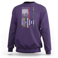 Nobody Fights Alone America Flag First Responder Sweatshirt - Wonder Print Shop