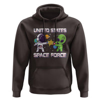 Funny US Space Force Hoodie Army Astronaut vs Alien - Wonder Print Shop