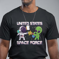 Funny US Space Force T Shirt Army Astronaut vs Alien - Wonder Print Shop