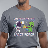 Funny US Space Force T Shirt Army Astronaut vs Alien - Wonder Print Shop