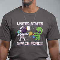Funny US Space Force T Shirt Army Astronaut vs Alien - Wonder Print Shop