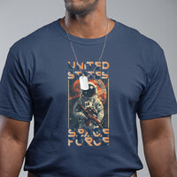 Funny US Space Force Army Astronaut T Shirt - Wonder Print Shop