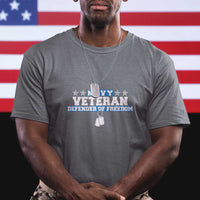 Navy Veteran T Shirt Defender Of Freedom - Wonder Print Shop