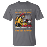 Funny Firefighter T Shirt Playing With A Firefighter Will Get You Wet - Wonder Print Shop